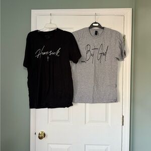Black and Gray Graphic Faith T-Shirts